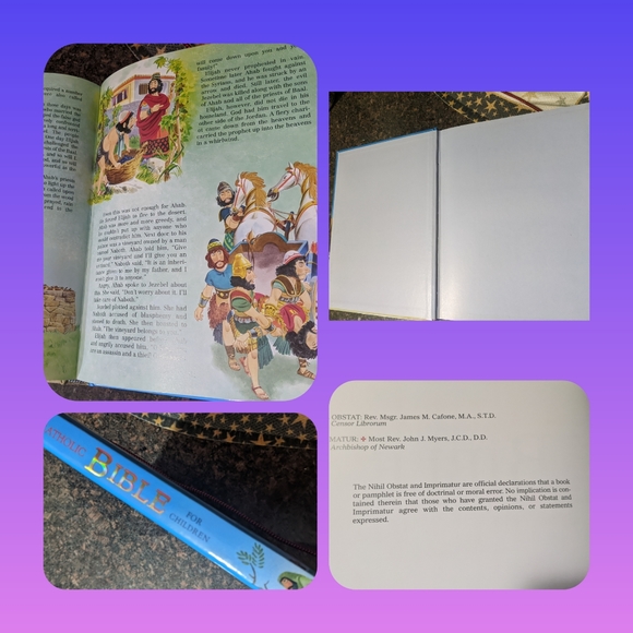 Like new, catholic Bible for kids, illustrated. Beautiful book - Picture 3 of 3
